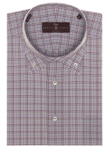Brown, Red, Grey and Green Check Estate Classic Dress Shirt | Robert Talbott Dress Shirt Fall 2017 Collection | Sam's Tailoring Fine Men Clothing