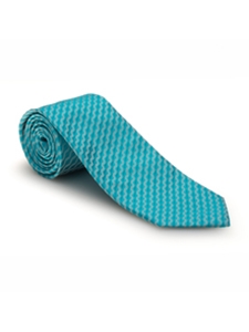 Aqua Tonal Geometric Cypress Point Estate Tie | Robert Talbott Fall 2017 Ties Collection | Sam's Tailoring