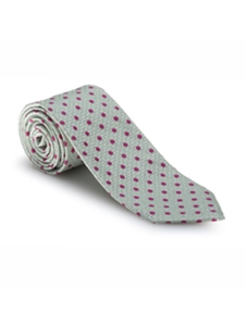 Green With Magenta Dots Carrara Marble Estate Tie | Robert Talbott Estate Ties Collection | Sam's Tailoring