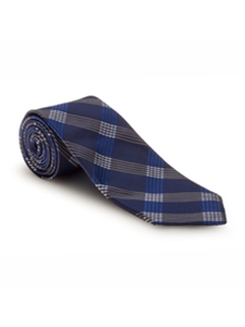 Blue and White Plaid Merina Estate Tie | Robert Talbott Estate Ties Collection | Sam's Tailoring