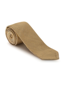 Gold and Grey Geometric British Mogador 7 Fold Tie | 7 Fold Ties Collection | Sam's Tailoring Fine Men Clothing