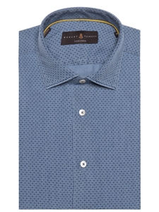 Chambray Over Print Crespi IV Tailored Sport Shirt | Robert Talbott Sport Shirts Collection  | Sam's Tailoring Fine Men Clothing