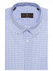 Blue and White Check Estate Sutter Classic Dress Shirt | Robert Talbott Fall Dress Collection | Sam's Tailoring Fine Men Clothing