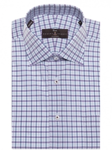 Lavender, Sky and White Check Estate Dress Shirt | Robert Talbott Fall Dress Collection | Sam's Tailoring Fine Men Clothing