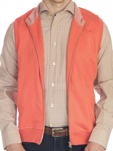 Coral Molera Cotton Full Zip Knit Vest | Robert Talbott Fall 2017 Collection | Sam's Tailoring Fine Mens Clothing