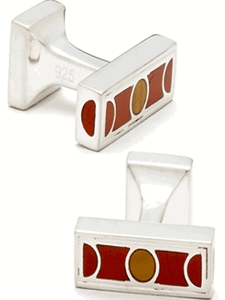 IKE Behar Deco Multi Stone Cufflinks IB-26-GL - Cufflinks | Sam's Tailoring Fine Men's Clothing