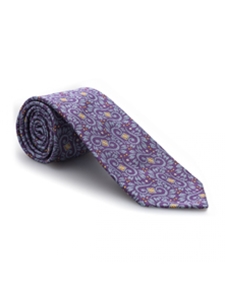 Lavender, Sky & Yellow Paisley Sudbury 7 Fold Tie | 7 Fold Ties Collection | Sam's Tailoring Fine Men Clothing