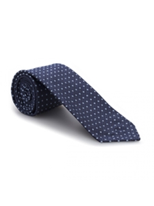 Navy With Sky Sudbury Seven Fold Tie | 7 Fold Ties Collection | Sam's Tailoring Fine Men Clothing