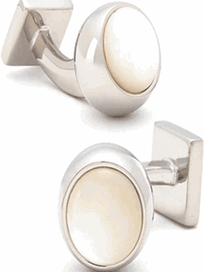 IKE Behar Mother of Pearl Orb Cufflinks IB-22-BL - Cufflinks | Sam's Tailoring Fine Men's Clothing