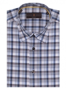 Antelope and Navy Plaid Anderson II Classic Sport Shirt | Robert Talbott Sport Shirts Collection  | Sam's Tailoring Fine Men Clothing