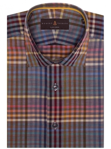 Multi Color Plaid Crespi IV Tailored Fit Sport Shirt | Robert Talbott Sport Shirts Collection  | Sam's Tailoring Fine Men Clothing