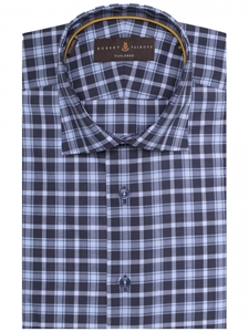 Navy and Blue Plaid Crespi IV Tailored Sport Shirt | Robert Talbott Sport Shirts Collection  | Sam's Tailoring Fine Men Clothing