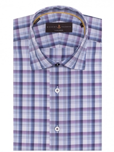 Purple and White Plaid Crespi IV Tailored Sport Shirt | Robert Talbott Sport Shirts Collection  | Sam's Tailoring Fine Men Clothing