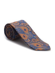Orange, Sky & Blue Paisley Best of Class Tie | Best of Class Ties Collection | Sam's Tailoring Fine Men Clothing
