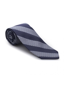 Navy and Grey Stripe Heritage Best of Class Tie | Best of Class Ties Collection | Sam's Tailoring Fine Men Clothing