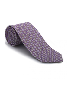 Violet, White & Blue Carmel Print Best of Class Tie | Best of Class Ties Collection | Sam's Tailoring Fine Men Clothing