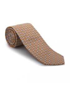 Orange, Lavender & White Carmel Print Best of Class Tie | Best of Class Ties Collection | Sam's Tailoring Fine Men Clothing