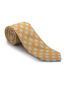 Yellow and Blue Carmel Print Best of Class Tie | Best of Class Ties Collection | Sam's Tailoring Fine Men Clothing