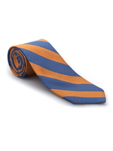Orange and Blue Stripe Heritage Best of Class Tie | Best of Class Ties Collection | Sam's Tailoring Fine Men Clothing