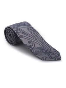 Grey and Navy Paisley Venture Best of Class Tie | Best of Class Ties Collection | Sam's Tailoring Fine Men Clothing