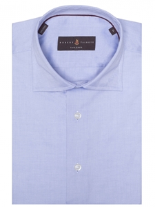 Sky Solid Textured Tailored Fit Estate Dress Shirt | Robert Talbott Dress Shirts Collection | Sam's Tailoring Fine Men Clothing