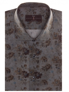 Lichen Poplin Print Estate Sutter Tailored Dress Shirt | Robert Talbott Dress Shirts Collection | Sam's Tailoring Fine Men Clothing