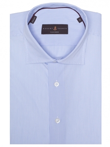White & Sky Stripe RT Tailored Fit Dress Shirt | Robert Talbott Dress Shirts Collection | Sam's Tailoring Fine Men Clothing