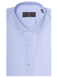 Blue and White Check Estate Sutter Tailored Dress Shirt | Robert Talbott Dress Shirts Collection | Sam's Tailoring Fine Men Clothing