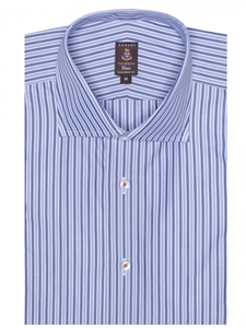 Blue & Sky Stripe Estate Sutter HW1/NP/MC Dress Shirt | Robert Talbott Dress Shirts Collection | Sam's Tailoring Fine Men Clothing