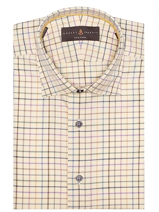 Yellow, Brown & Sky Plaid Crespi IV Sport Shirt | Sport Shirts Collection | Sams Tailoring Fine Men Clothing