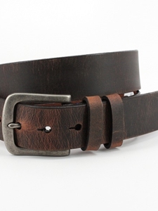 Antique Brown Distressed Waxed Harness Leather Belt |  Torino leather Belts | Sam's Tailoring