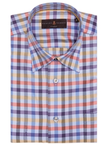 Yellow, Orange & Lavender Plaid Anderson II Sport Shirt | Sport Shirts Collection | Sams Tailoring Fine Men Clothing