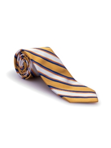 Gold White, Blue & Red Stripe RT Market Street Tie | Robert Talbott Ties | Sam's Tailoring Fine Men Clothing