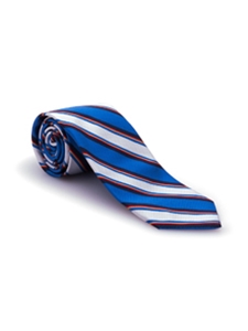 Blue, White, Red & Navy Stripe RT Market Street Tie | Robert Talbott Ties | Sam's Tailoring Fine Men Clothing