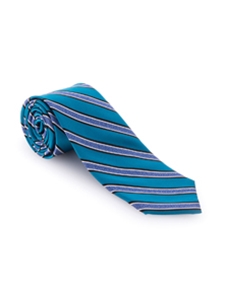 White and Blue Stripe RT Cooper Tie | Robert Talbott Ties | Sam's Tailoring Fine Men Clothing