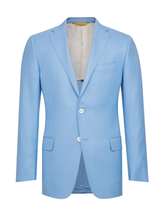 Light Blue Side Vents American Silk Jacket | Hickey Freeman Men's Collection | Sam's Tailoring Fine Men Clothing