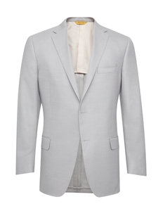 Light Grey Side Vents American Silk Jacket | Hickey Freeman Men's Collection | Sam's Tailoring Fine Men Clothing