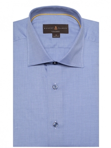 Solid Blue Crespi IV Tailored Fit Sport Shirt | Sport Shirts Collection | Sams Tailoring Fine Men Clothing