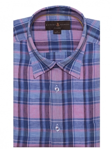 Pink, Blue & White Anderson II Classic Sport Shirt | Sport Shirts Collection | Sams Tailoring Fine Men Clothing