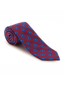 Red, Blue & Light Blue Medallion Best of Class Tie | Best of Class Ties Collection | Sam's Tailoring Fine Men Clothing