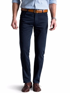 Navy Diego Satin Swing Pocket Chino | Meyer Swing Pockets | Sam's Tailoring Fine Men Clothing