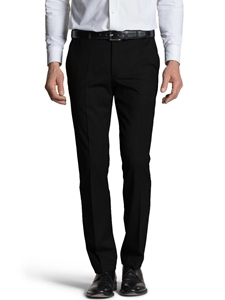 Black Oslo Gabardine Wool Trouser | Meyer Trousers/Chinos |  Sam's Tailoring Fine Men Clothing