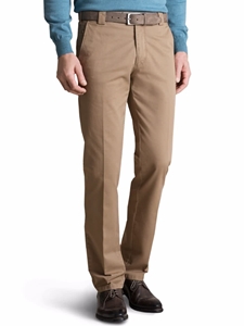 Beige Roma Regular Fit Soft Cotton Chino | Meyer Trousers/Chinos |  Sam's Tailoring Fine Men Clothing