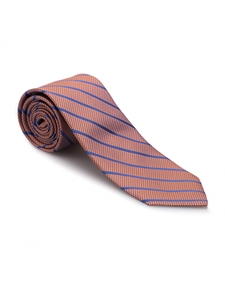 Blue and Orange Super Stripe Best of Class Tie | Best of Class Ties Collection | Sam's Tailoring Fine Men Clothing