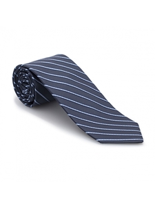Navy and Sky Stripe Executive Best of Class Tie | Best of Class Ties Collection | Sam's Tailoring Fine Men Clothing