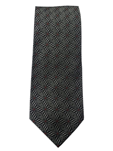 Robert Talbott Black with Geometric Pattern 7 Fold Sudbury Tie 321123-15|Sam's Tailoring Fine Men's Clothing