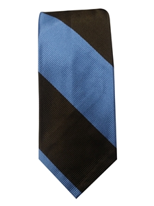 Robert Talbott Brown And Blue Studio Stripe 7 Fold Sudbury Tie 321123-08|Sam's Tailoring Fine Men's Clothing