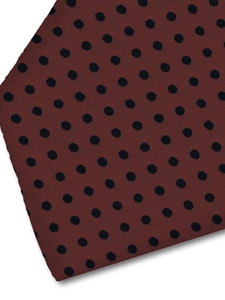Wine With Black Dots Sartorial Silk Tie | Italo Ferretti Spring Summer Collection | Sam's Tailoring