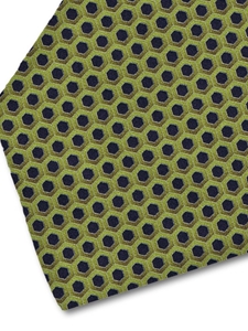 Green and Black Diamond Sartorial Silk Tie | Italo Ferretti Spring Summer Collection | Sam's Tailoring