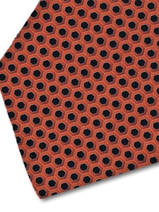 Red and Black Diamond Sartorial Silk Tie | Italo Ferretti Spring Summer Collection | Sam's Tailoring